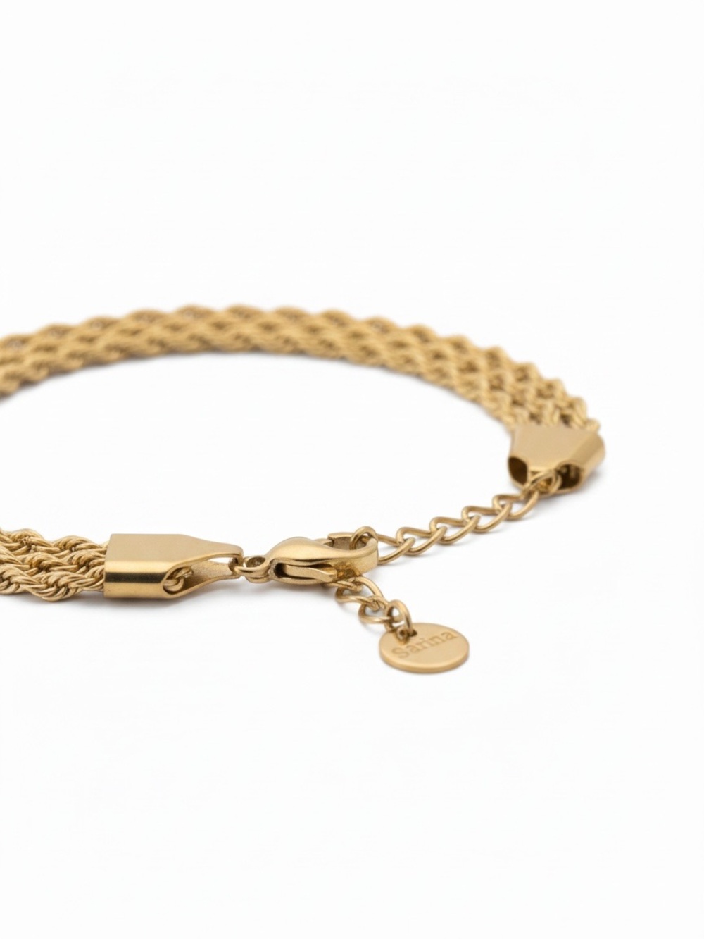 Gold Plated Triple Rope Bracelet